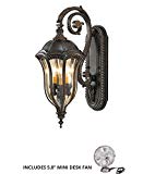 Feiss OL6002WAL, Baton Rouge Outdoor Wall Sconce Lighting, 180watt, Walnut (Includes Mini Desk Fan) Review