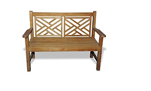 Teak Bench Chippendale 4ft