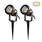 LED Landscape Light, 10W Outdoor Garden Light Warm White 3000K, Waterproof IP65, AC/DC12V Security Lighting for Patio Deck Yard Garden Driveway Pool Area – 2 Pack For Sale