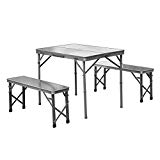 3′ Foldable Patio Picnic Table Bench Seat Aluminum Portable Outdoor Garden Camping W/ Case #514 For Sale 3′ Foldable Patio Picnic Table Bench Seat Aluminum Portable Outdoor Garden Camping W/ Case #514 For Sale