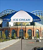 Ice Cream Concession Vendor Cart Umbrella With Tilt
