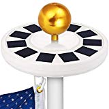 HiMo Solar Power Flag Pole Light with Flag 30 LED Downlights, Auto On/Off and Waterproof for Most 15 to 25 Ft Flag Pole Night Lighting Eco-Friendly Figurine Lights
