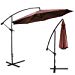 XtremepowerUS Deluxe 10' Offset Patio Umbrella Off Set Outdoor Market Umbrella (Brown)