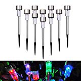 Cheap Solar Landscape Path Lights, Yayoshow 10pcs Led Waterproof Solar Garden Light for Outdoor Garden Path Patio Yard Decor(White/Colorful)