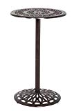Cheap HOMEFUN Outdoor Bar Height Table Bistro Pub Table Cast Aluminum High Round Top Patio Bar Table (Stools not included)