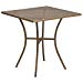 Flash Furniture 28'' Square Gold Indoor-Outdoor Steel Patio Table