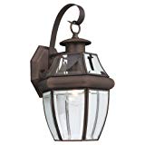 Sea Gull Lighting 8067-71 Single-Light Outdoor Lancaster Wall Lantern, Clear Beveled Glass and Antique Bronze Review