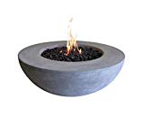 Elementi Lunar Bowl High Performance Cast Concrete Fire Pit – Propane For Sale