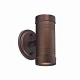 Acclaim 7692ABZ Cylinders Collection 2-Light Wall Mount Outdoor Light Fixture, Architectural Bronze Review
