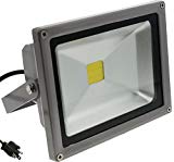TDLTEK 30W LED Waterpoof Outdoor Security Floodlight 100-240VAC, With Plug, White