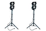 TEMCo QTY 2 Tripod HD LED Portable Utility Flood Work Light 2x30W 110 v 120 v 5100 Lumens Equivalent to 300 Watt Halogen Review