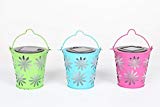 Luma Light WH109 Colorful Metal Bucket Solar Light, Set of 3 Luma Light WH109 Colorful Metal Bucket Solar Light, Set of 3