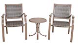 Panama Jack Outdoor Island Cove Woven 3-Piece Slatted Balcony Group Set