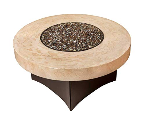 Gas Fire Pit Table Oriflamme Tuscan Stone. The Award Winning Leader in Outdoor Gas Fire Pit Tables. (42″ Round)