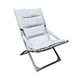 DOMI OUTDOOR LIVING Madrid Relax Chair Foldaway Garden Deck Chair Summer Patio Beach Portable Folding Chair – Silver Gray Review