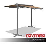 ADVANING FS Series,11′ W x 10′ Projection, Manual Retracting Free Standing Awning Sun Shade Canopy, Gray w/Canvas Umber Fabric, Model: FS1110-A208H For Sale ADVANING FS Series,11′ W x 10′ Projection, Manual Retracting Free Standing Awning Sun Shade Canopy, Gray w/Canvas Umber Fabric, Model: FS1110-A208H For Sale