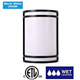 Cloudy Bay LED Outdoor Wall Sconce 3000K Warm White 15W Exterior Wall Light Fixture,Oil Rubbed Bronze Review