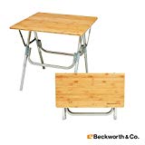 Beckworth & Co. HalfFlip Bamboo Portable Outdoor Picnic Folding Table with Adjustable Height – Square Review
