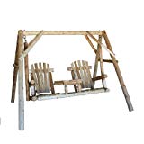 Lakeland Mills CFU19 5 Foot Cedar Log Tete-A-Tete Swing – Natural For Sale Lakeland Mills CFU19 5 Foot Cedar Log Tete-A-Tete Swing – Natural For Sale
