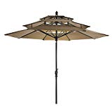 9′ 3-Tier Umbrella in Khaki –
