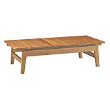 Modway Bayport Teak Wood Outdoor Patio Coffee Table in Natural Review