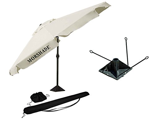 MORSHADE 180 Best Wind Resistant 9’ Beach Umbrella with Sand Anchor and Tilt Commercial Grade Portable Sport Umbrella