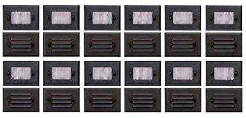 12 Pack of Malibu 8301-2402-12 Half Brick Deck Step Light w/ 2 Lenses ea, 7 Watt, Black Finish BY MALIBU DISTRIBUTION