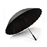 Cheap Fenleo 24 Ribs Support Extra Large Solid Color Umbrella Anti Wind and UV Protection Umbrella (Black) Cheap Fenleo 24 Ribs Support Extra Large Solid Color Umbrella Anti Wind and UV Protection Umbrella (Black)