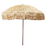 8′ Hula Umbrella Thatched Tiki Patio Umbrella Natural Color 8 Foot Diameter Tropical Look Aluminum Pole 16 Fiberglass Ribs For Sale 8′ Hula Umbrella Thatched Tiki Patio Umbrella Natural Color 8 Foot Diameter Tropical Look Aluminum Pole 16 Fiberglass Ribs For Sale