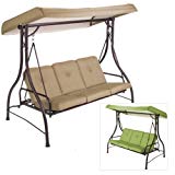 Garden Winds Lawson Ridge 3-Person Swing Replacement Canopy- Rip Lock 350