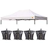 Cheap ABCCANOPY 100% Waterproof 10×15 Replacement Top Cover Caravan Pop up Canopy Tent, Bonus 4X Weight Bag (White)