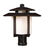 ELK 42173/1 Kanso 1-Light Outdoor Pier Mount In Hazelnut Bronze For Sale