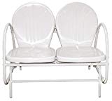 Cheap Rich Pacific White Retro Metal Tulip Double Glider