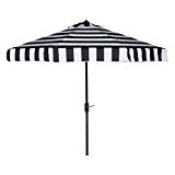 Safavieh PAT8003A Outdoor Collection Elsa Fashion Line Auto Tilt Umbrella, 9', Black/White Safavieh PAT8003A Outdoor Collection Elsa Fashion Line Auto Tilt Umbrella, 9', Black/White
