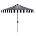 Safavieh PAT8003A Outdoor Collection Elsa Fashion Line Auto Tilt Umbrella, 9', Black/White