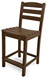 POLYWOOD TD101TE La Casa Café Counter Side Chair, Teak