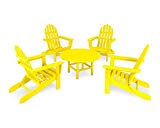 POLYWOOD PWS119-1-LE Classic Adirondack Seating Set, Lemon For Sale POLYWOOD PWS119-1-LE Classic Adirondack Seating Set, Lemon For Sale