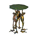 Cape Craftsmen Three Frogs Standing Handmade Metal Patio Side Table Cape Craftsmen Three Frogs Standing Handmade Metal Patio Side Table