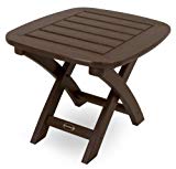 POLYWOOD NSTMA Nautical 21″ x 18″ Side Table, Mahogany Review