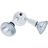 Cheap Lithonia Lighting White Outdoor Twin PAR Wall Mount Flood Light with Dusk to Dawn Photocell