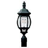 Sea Gull Lighting 82200-12 Outdoor Post Mount with Clear Beveled Glass Shades, Black Finish Sea Gull Lighting 82200-12 Outdoor Post Mount with Clear Beveled Glass Shades, Black Finish