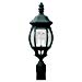 Sea Gull Lighting 82200-12 Outdoor Post Mount with Clear Beveled Glass Shades, Black Finish