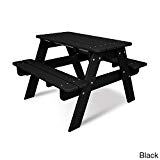 POLYWOOD KT130BL Kids Picnic Table, Black POLYWOOD KT130BL Kids Picnic Table, Black