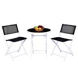 Cheap Giantex 3 PCS Folding Bistro Table Chairs Set Garden Backyard Patio Outdoor Furniture (Black) Cheap Giantex 3 PCS Folding Bistro Table Chairs Set Garden Backyard Patio Outdoor Furniture (Black)