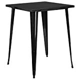 Cheap Flash Furniture 31.5” Square Black Metal Indoor-Outdoor Bar Height Table