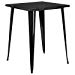 Flash Furniture 31.5'' Square Black Metal Indoor-Outdoor Bar Height Table