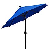 EliteShade Sunbrella 9Ft Market Umbrella Patio Outdoor Table Umbrella with Ventilation,Bonus Weatherproof Cover (Sunbrella Royal Blue) For Sale