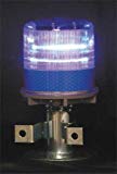 Warning Light, (4) LED, Blue, Solar NiMH For Sale