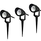Makergroup IP67 Outdoor Landscape LED Lighting 12VAC/DC 7W Warm White Light Color 2700-3000K Low Voltage Lighting Garden Yard Path Lighting Spotlights Uplighting (3-Pack) For Sale