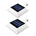 2 Pack Super Bright Solar Powered Cool White 4-leds Landscape Spotlight Yard Porch Light Bulb for Garden Yard Lawn Flag Tree Post Walkway Patio Pond Pool Lawn Deco Balcony Lamp,Just Stick Into Ground